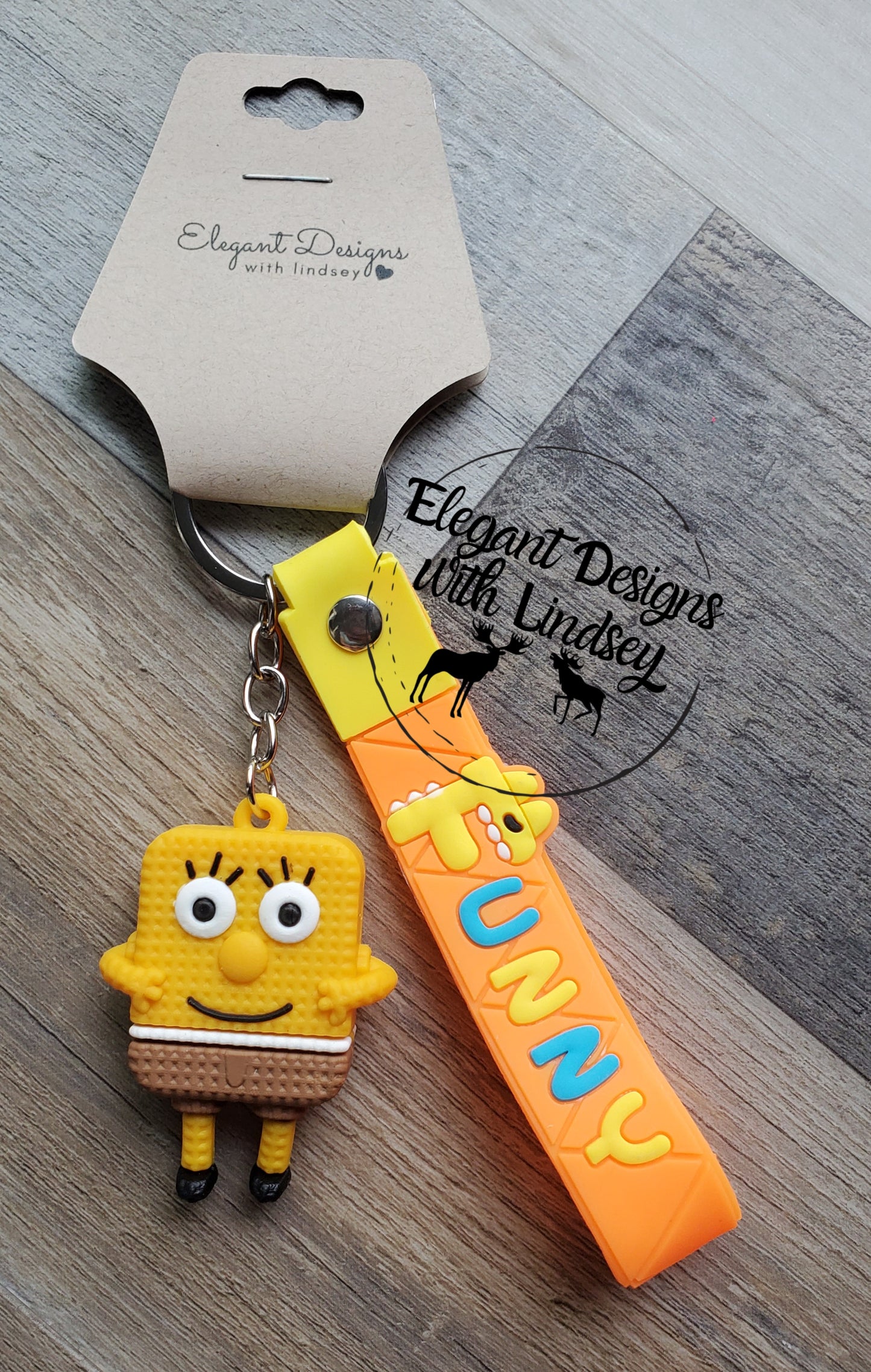Yellow Square Guy Keychain