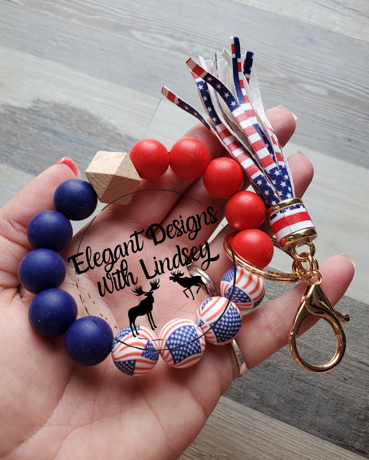Patriotic Silicone Keychain (Style 4)