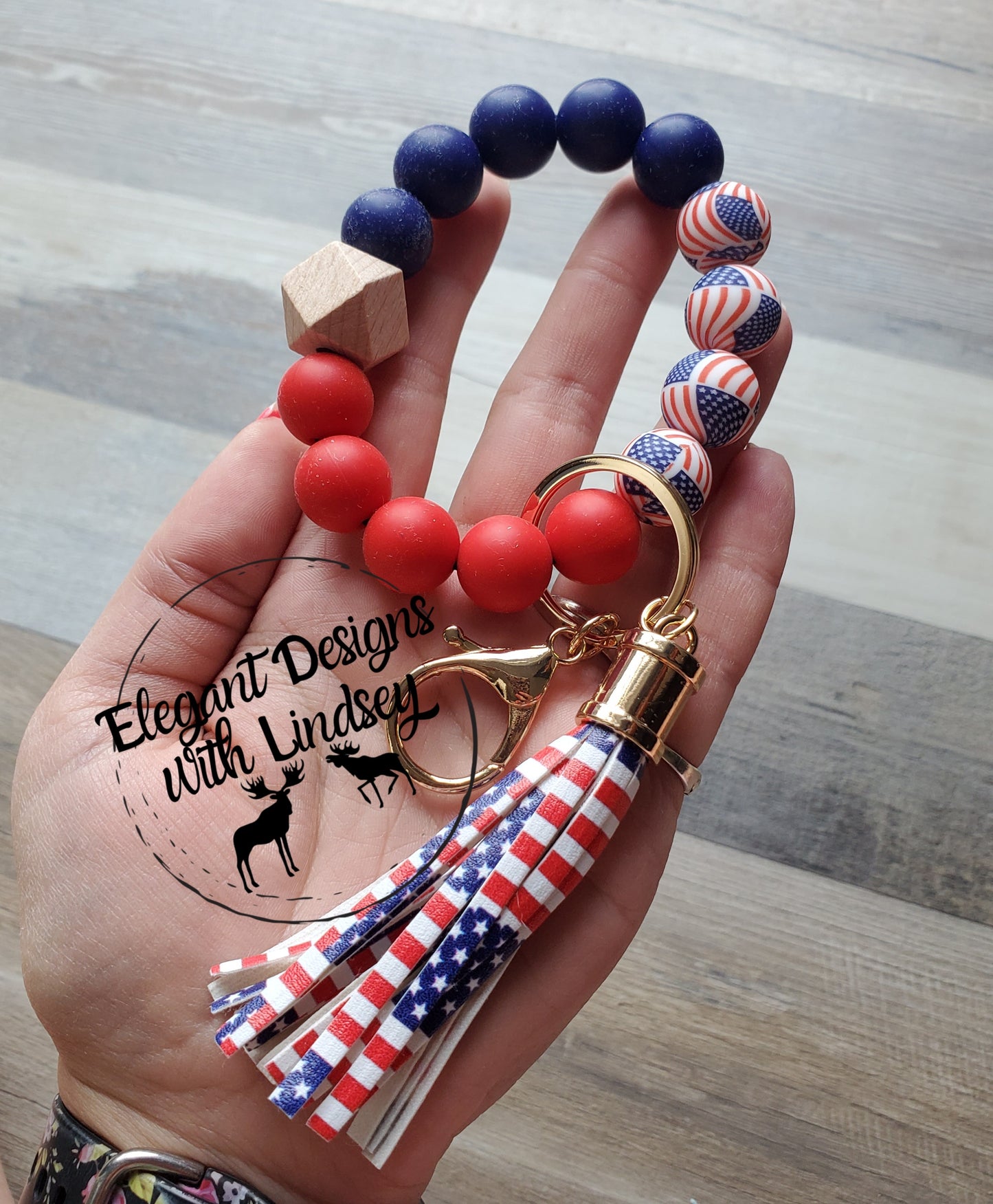 Patriotic Silicone Keychain (Style 2)