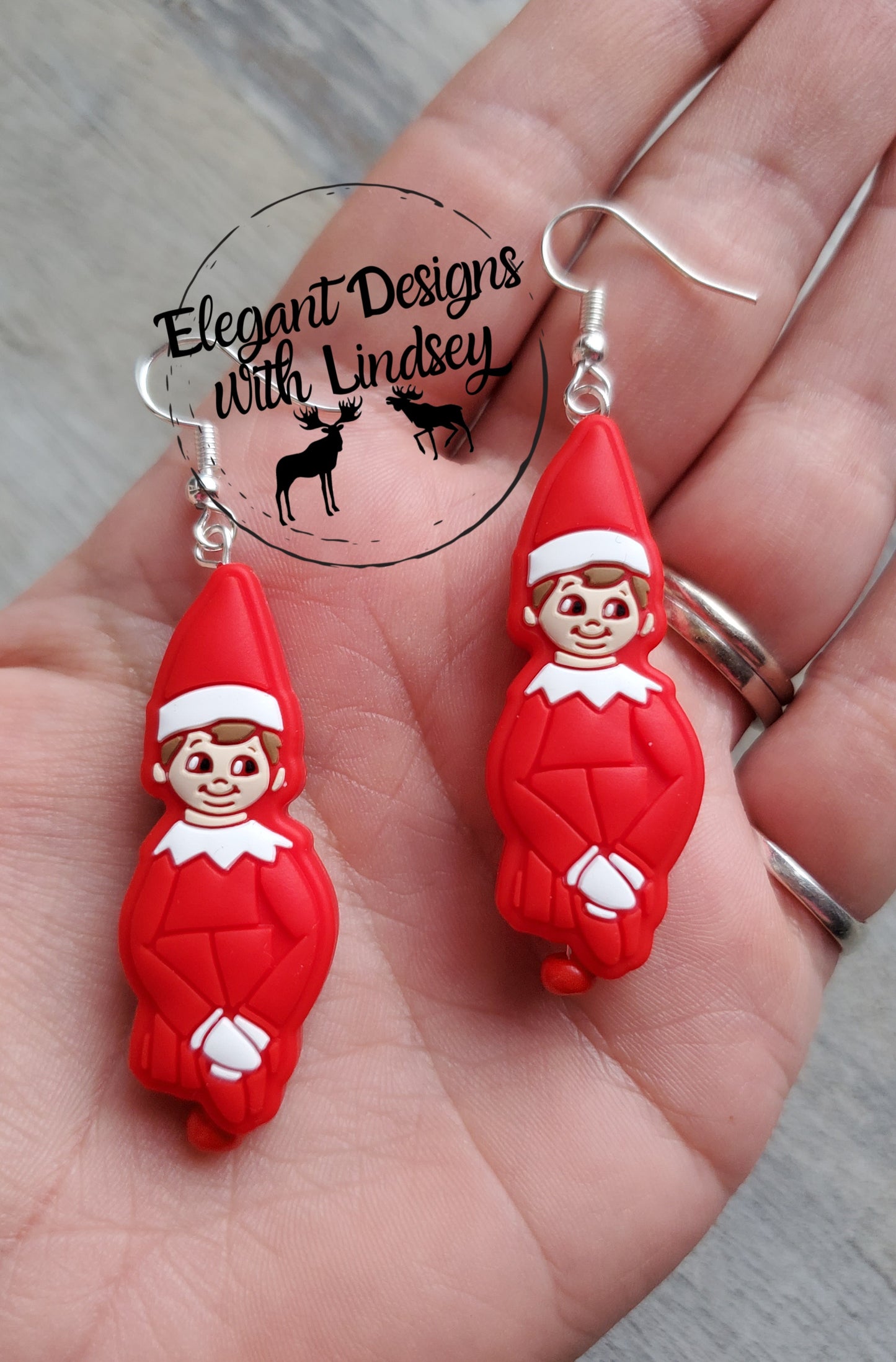 Creepy Guy On A Shelf Silicone Bead Earrings