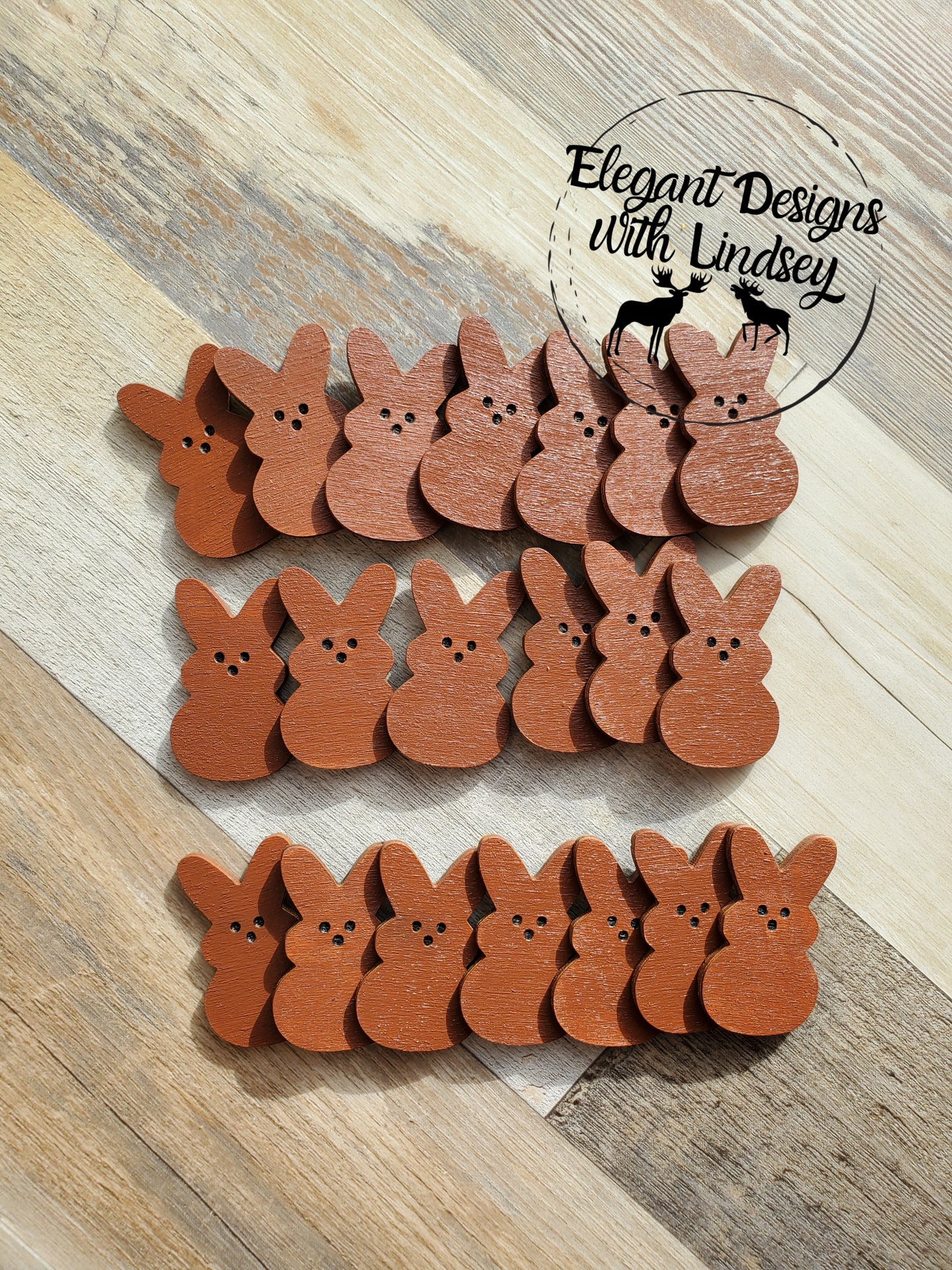 Blank Bunny Easter Egg Wood Tokens