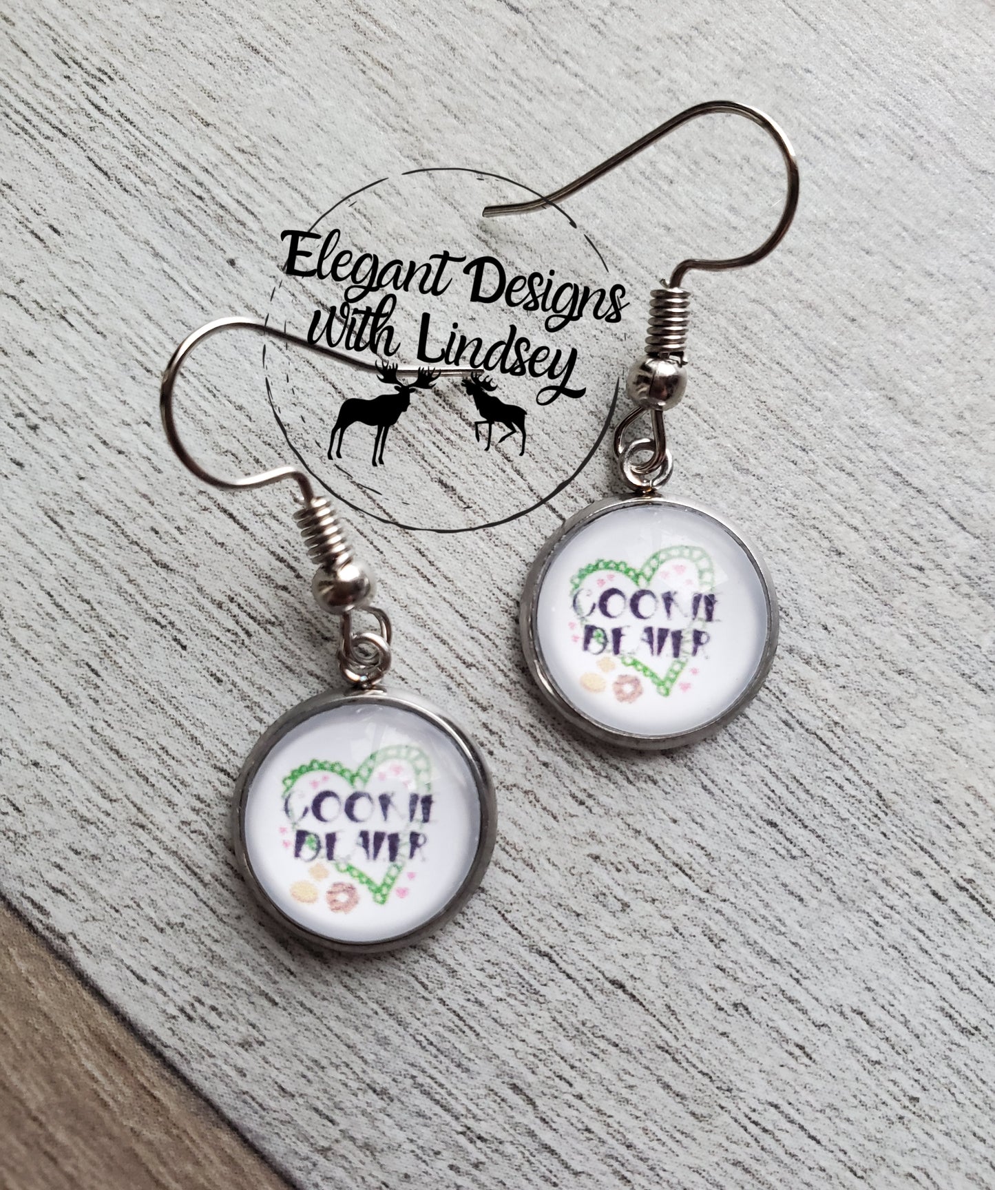 Glass Cookie Dealer Stud/Dangle Earrings