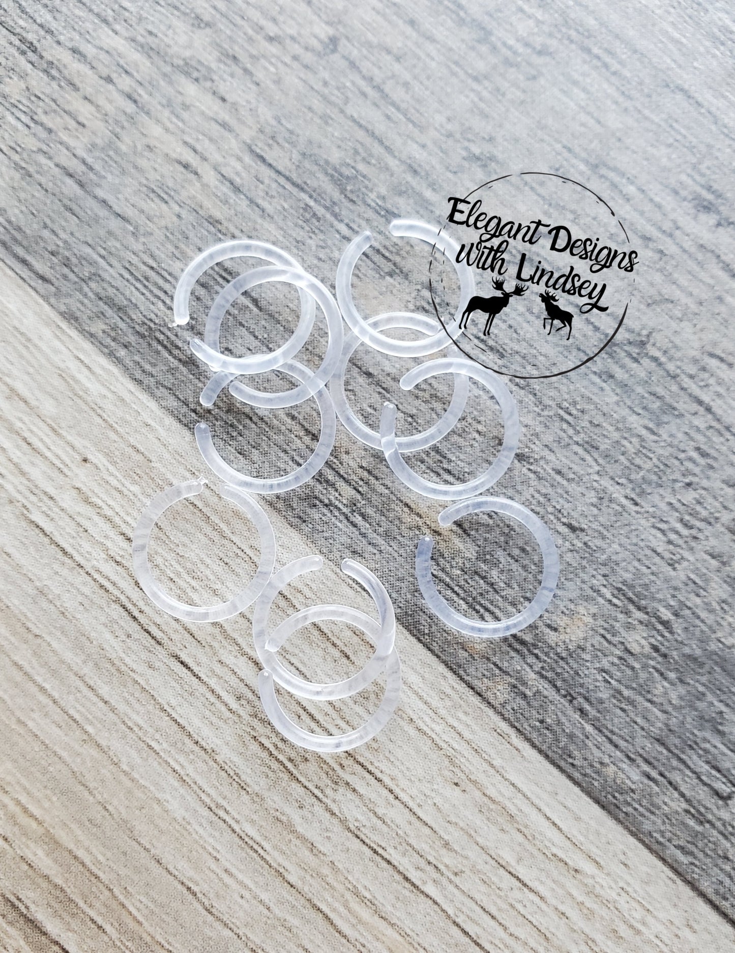 Acrylic Horseshoe Opening Earrings 10pk