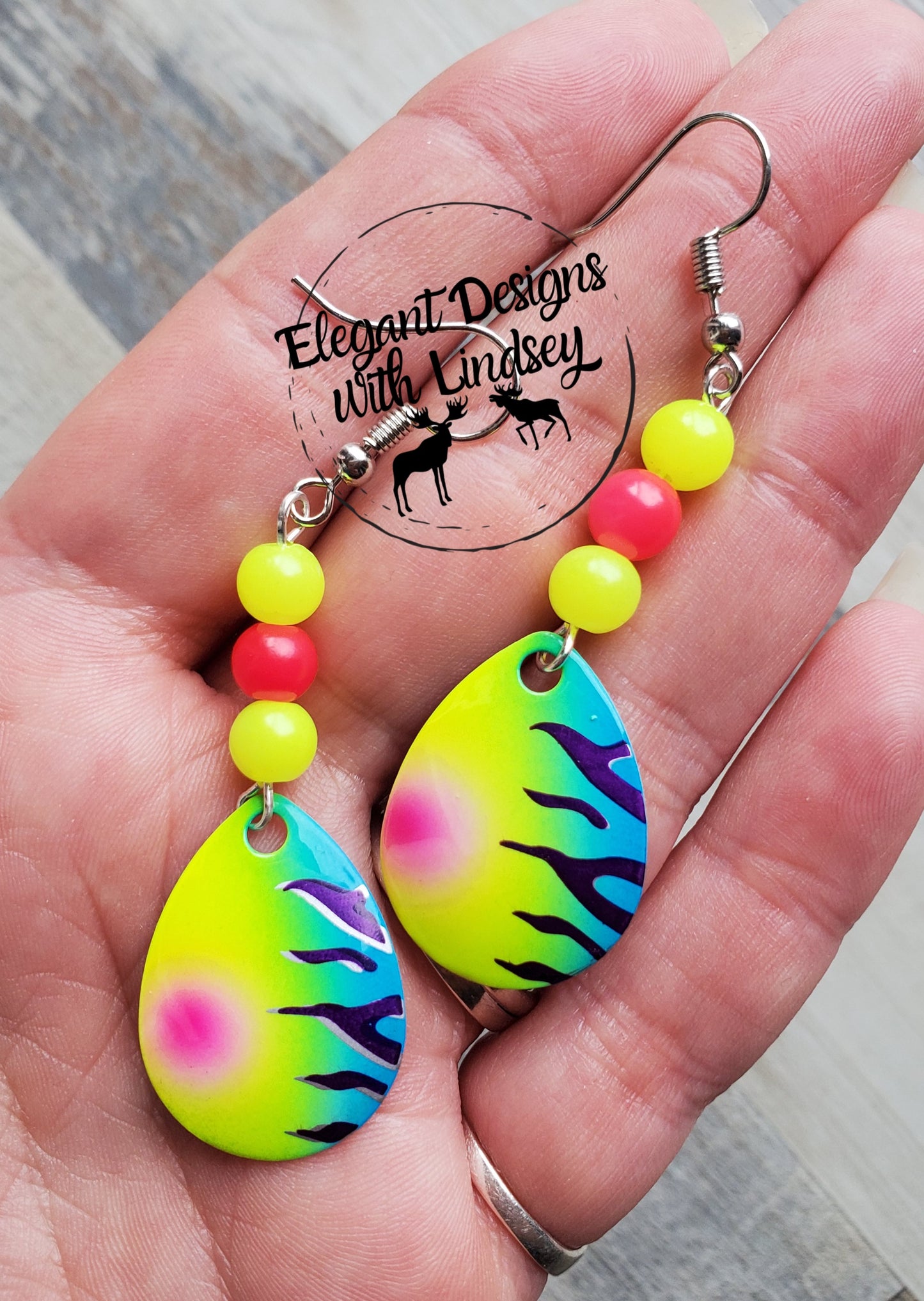 VooDoo Tiger Stripe Spinner Earrings