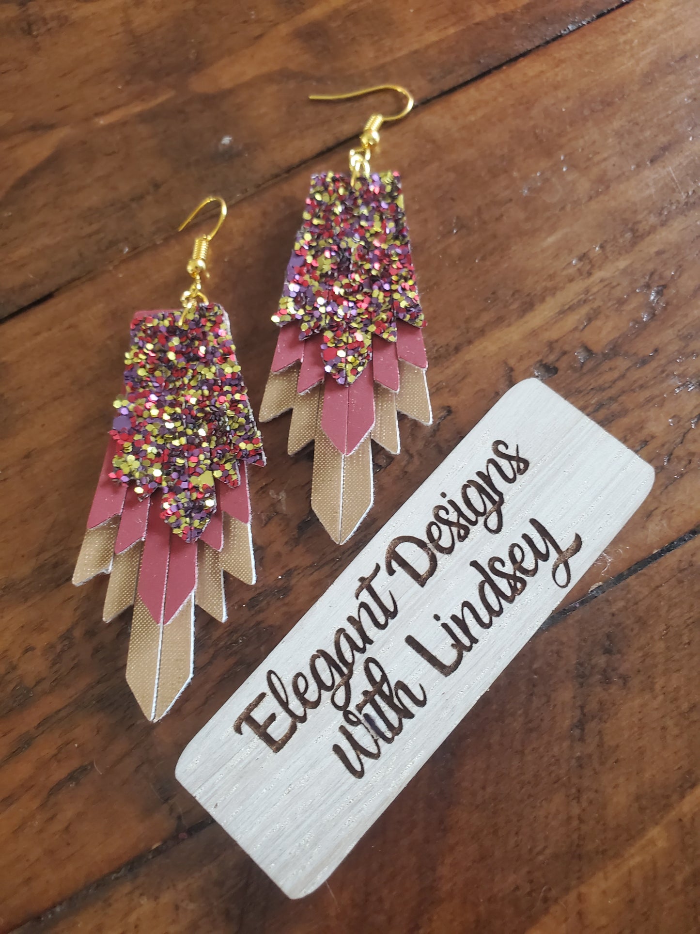 Mini Boho Fringe faux leather earrings