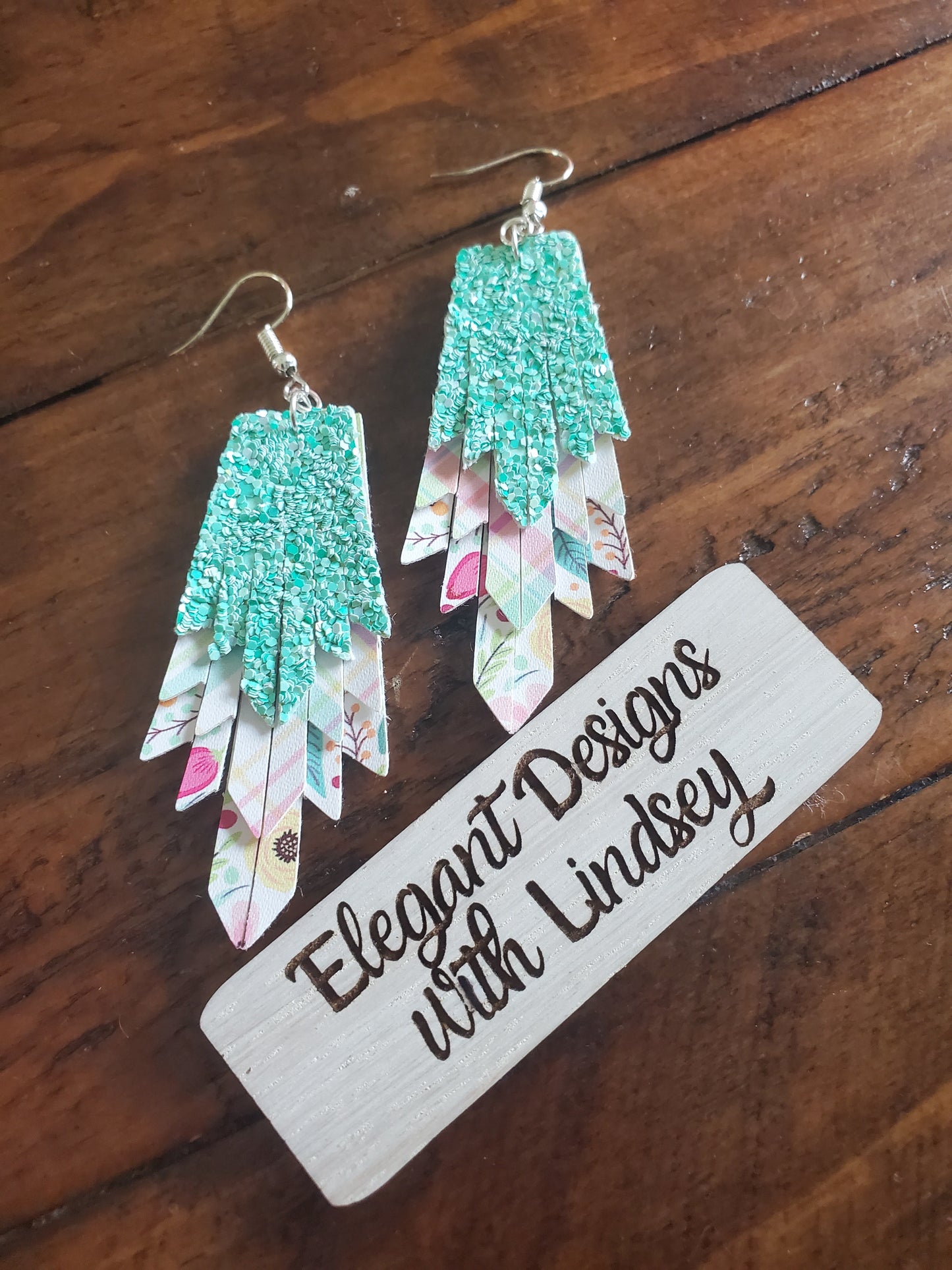 Mini Boho Fring faux leather earrings
