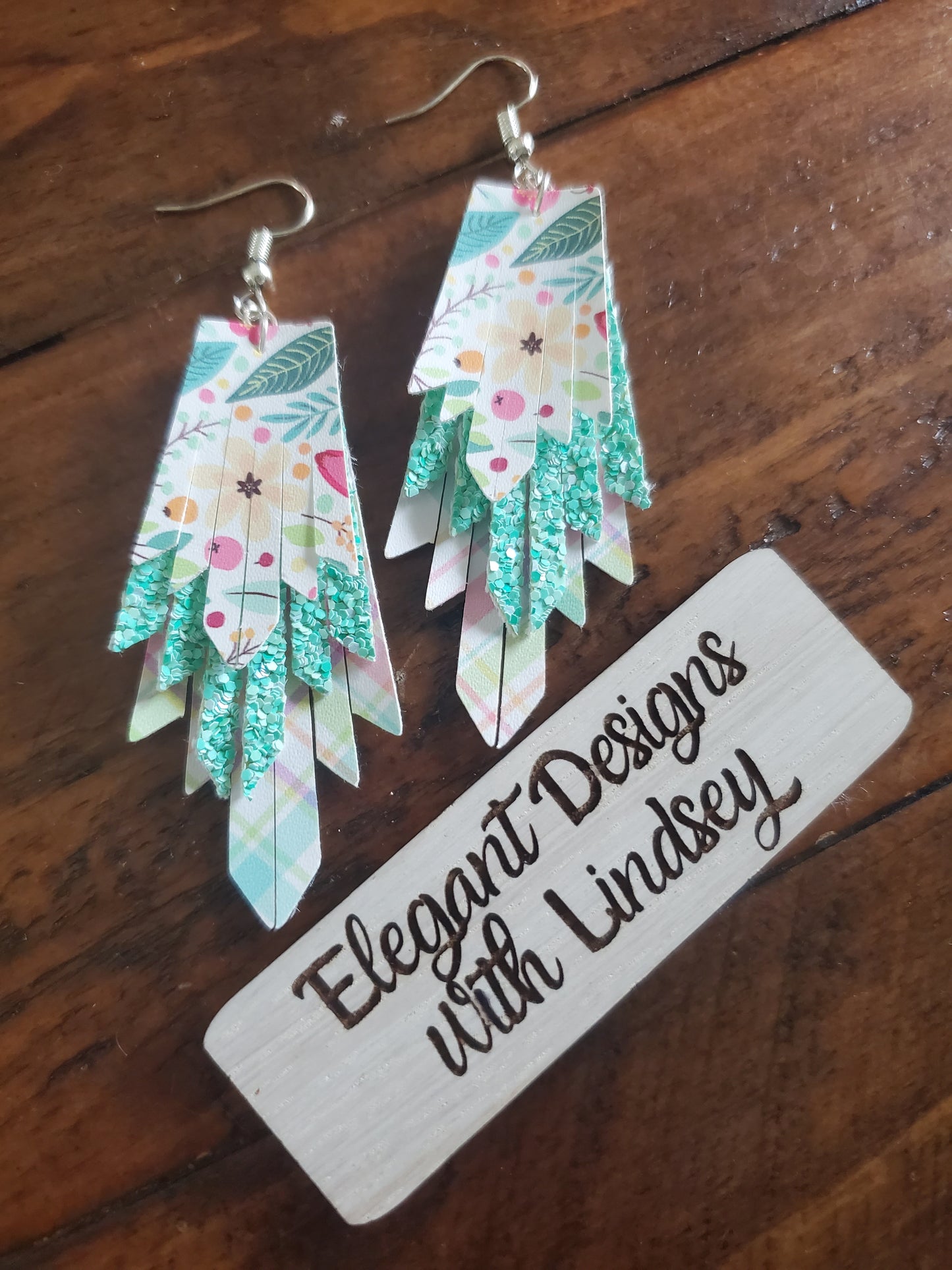 Mini Boho Fring faux leather earrings
