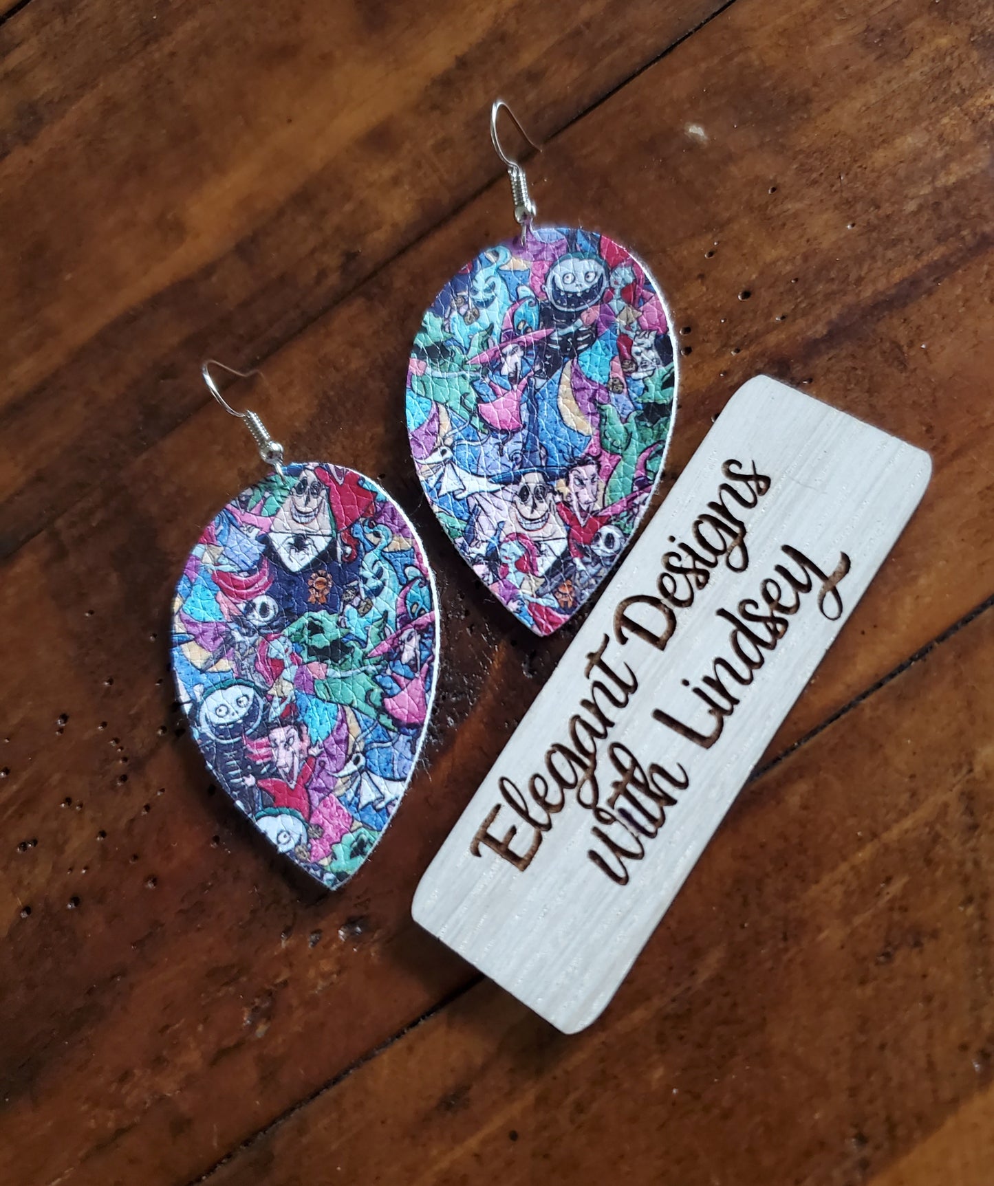 Nightmare Faux leather earrings