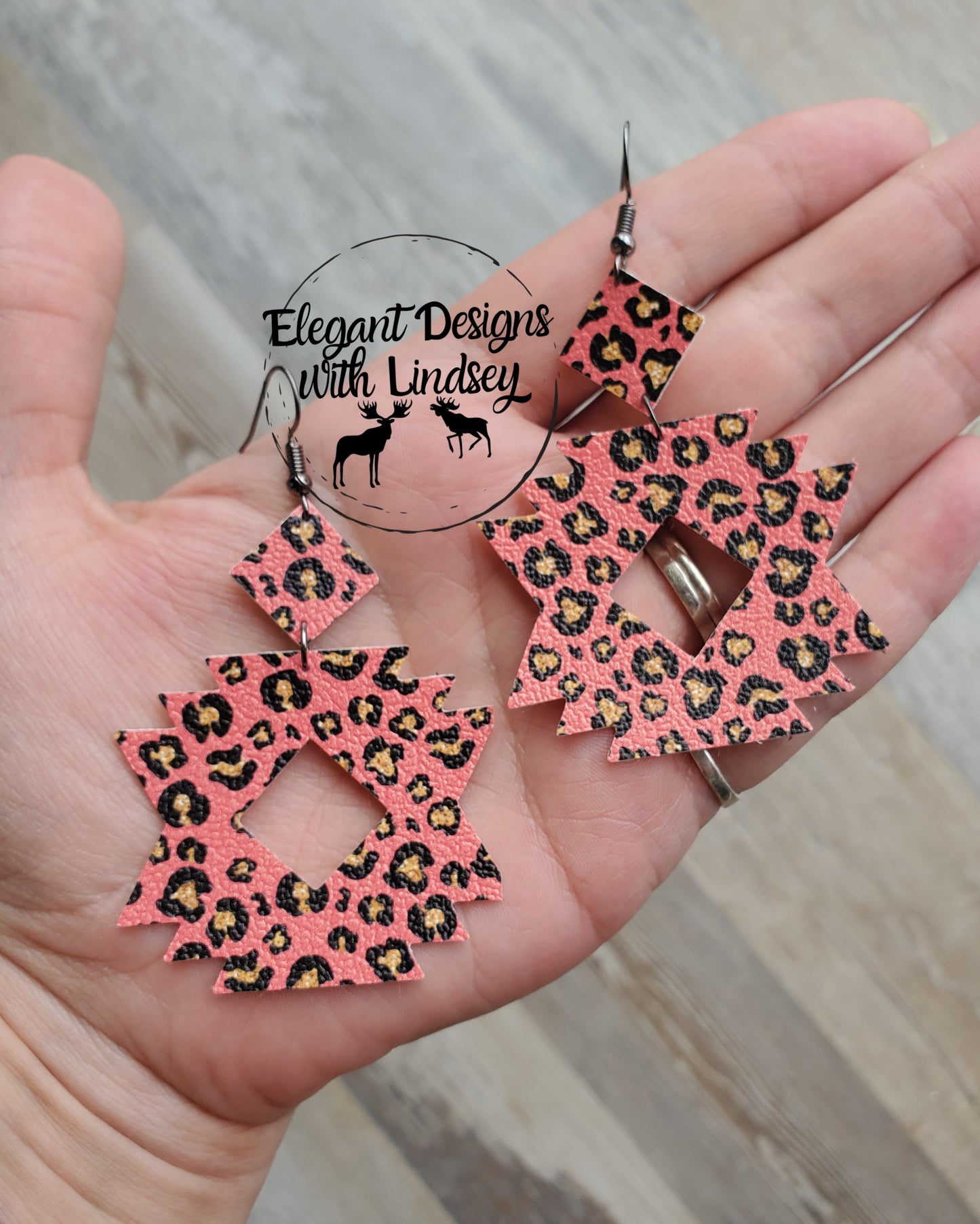 Aztec Faux leather earrings