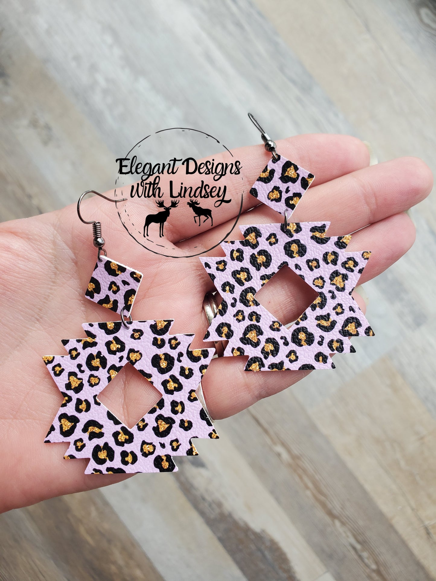 Aztec Faux leather earrings