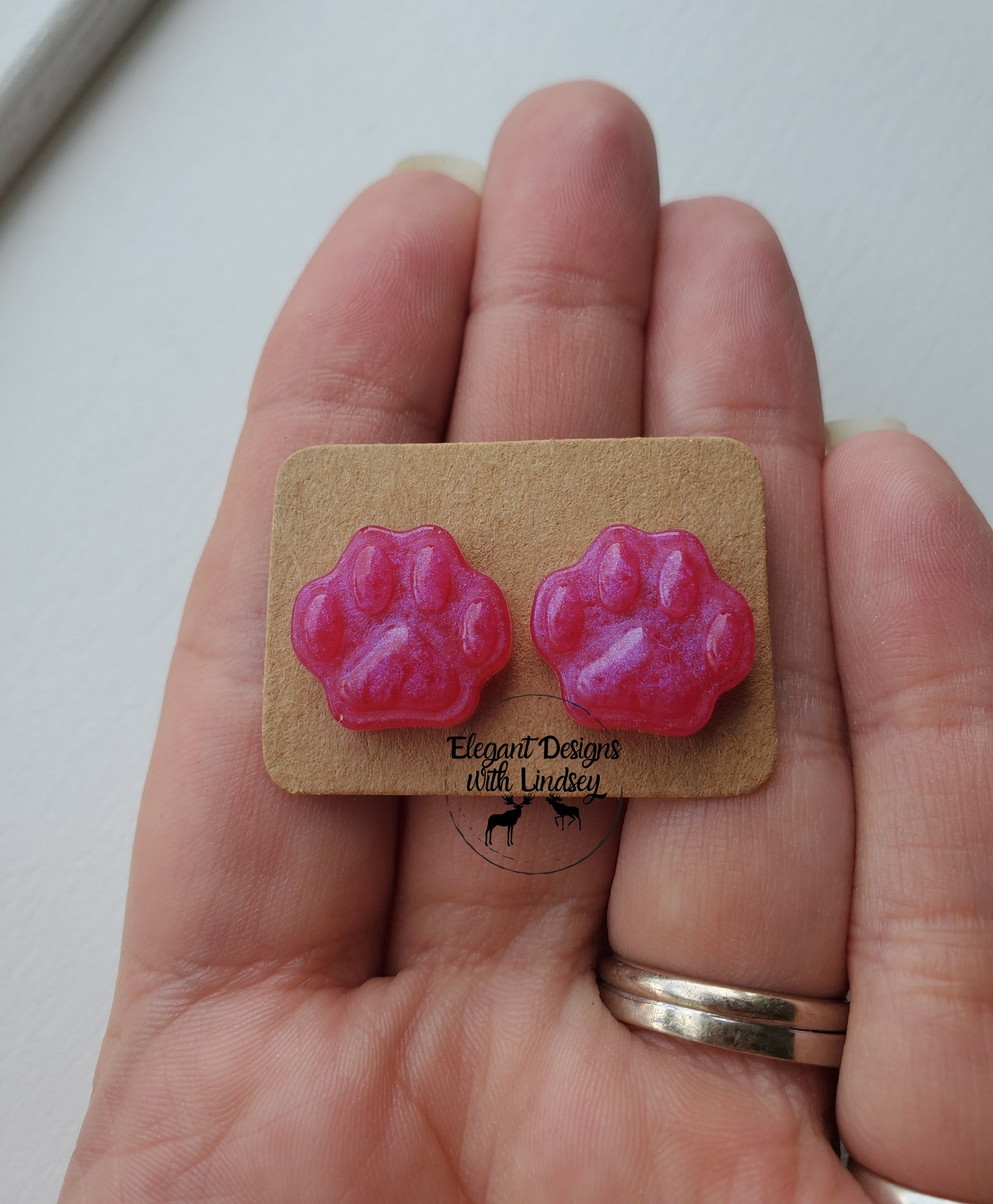PawPrints Resin Stud Earrings