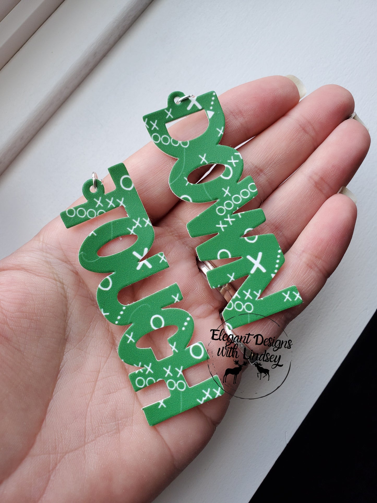TouchDown Faux leather earrings
