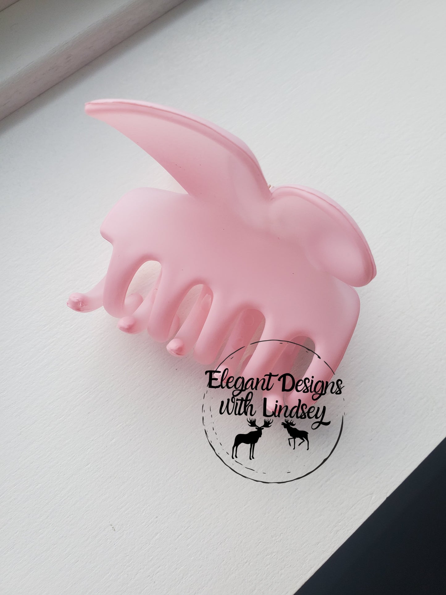 Pink Butterfly hair Clip