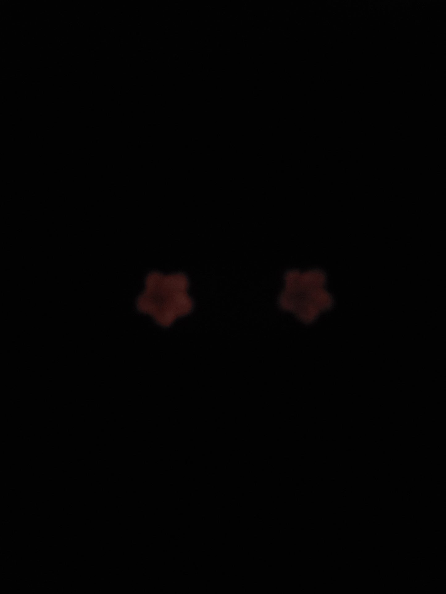 Children's Pink Flower Stud Earrings (GLOW-IN-THE-DARK)