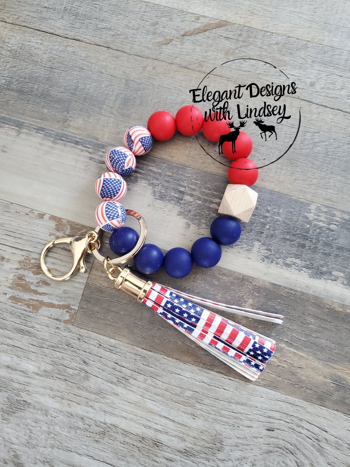 Patriotic Silicone Keychain (Style 1)