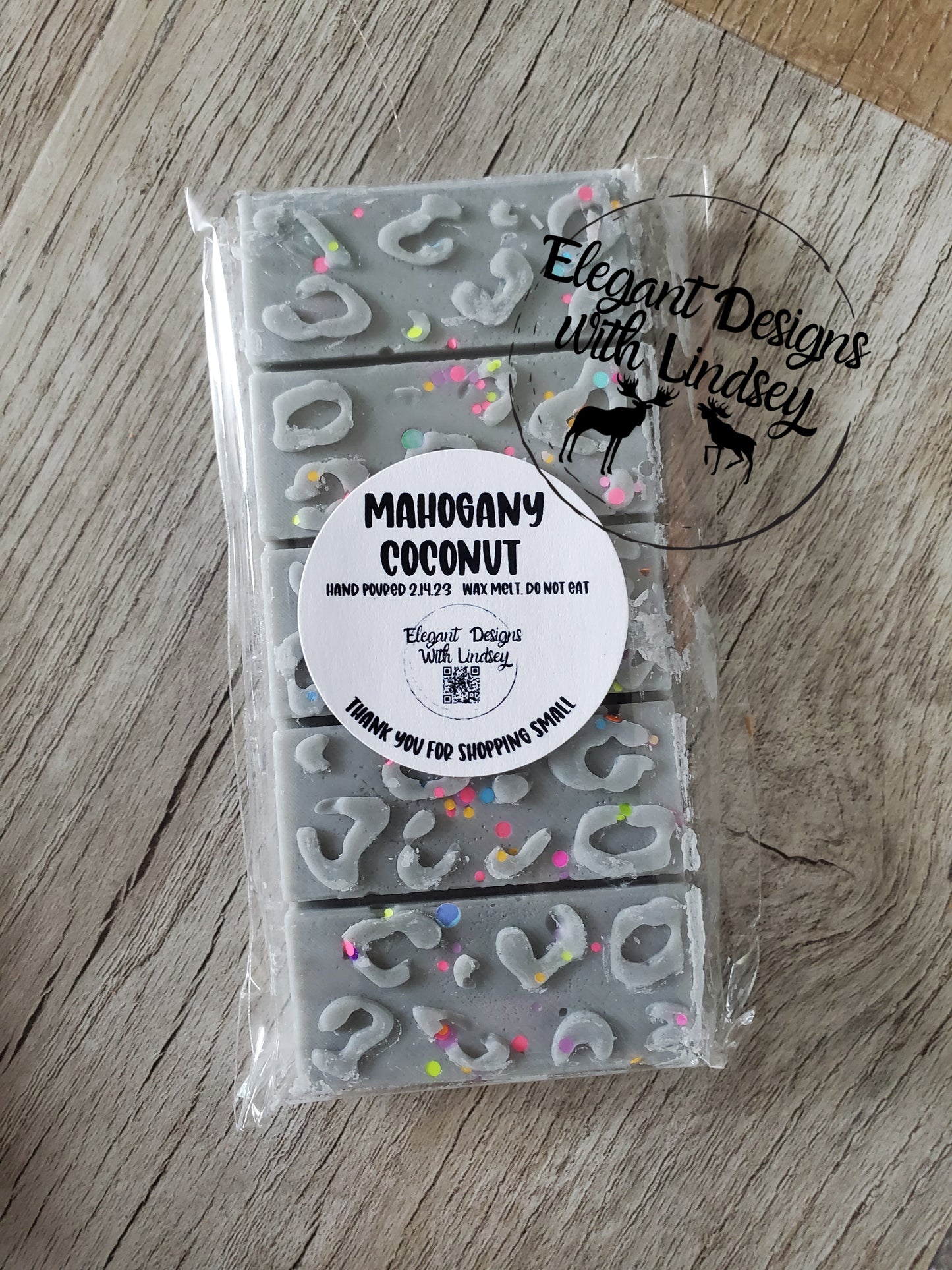 Mahogany Coconut Leopard Snap Bar
