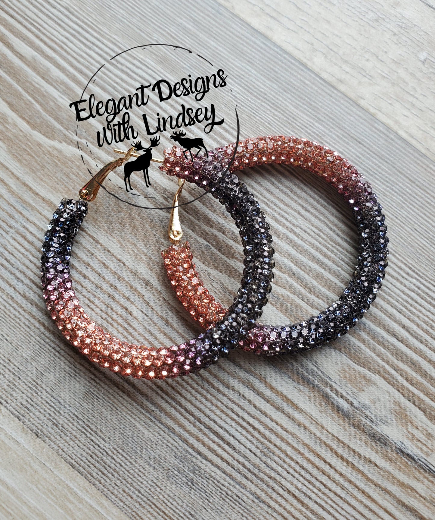 Halloween Rhinestone Hoop Earrings