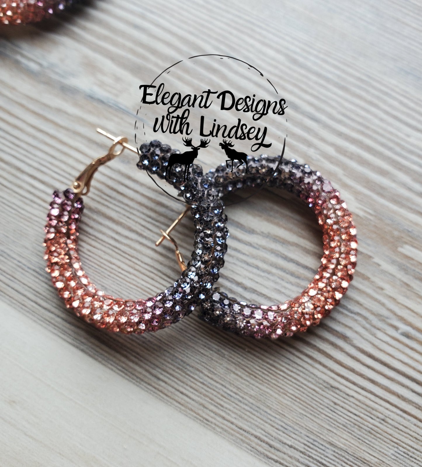 Halloween Rhinestone Hoop Earrings