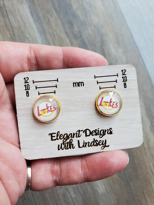 Glass Luke's Stud GG Earrings