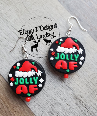 Jolly AF Silicone Bead Earrings