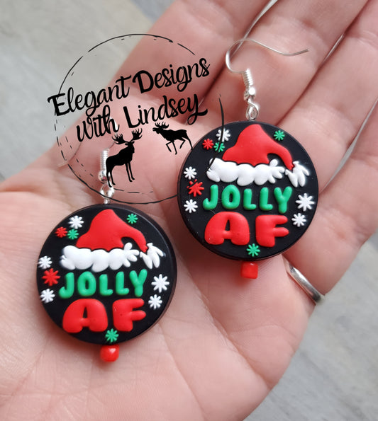 Jolly AF Silicone Bead Earrings