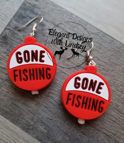Gone Fishing Silicone Bead Earrings