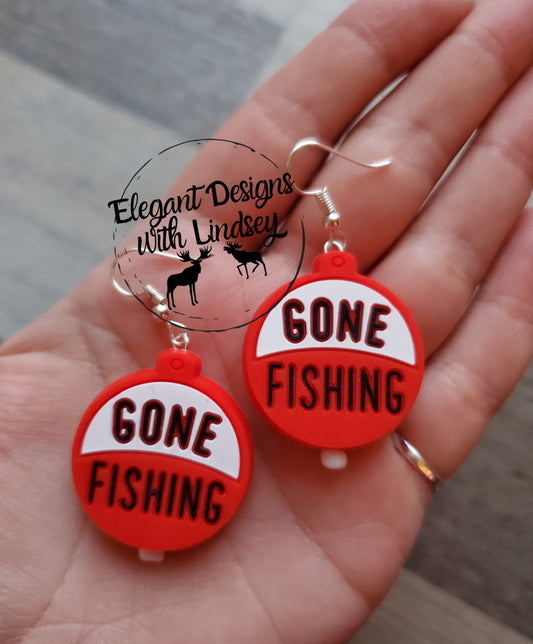 Gone Fishing Silicone Bead Earrings
