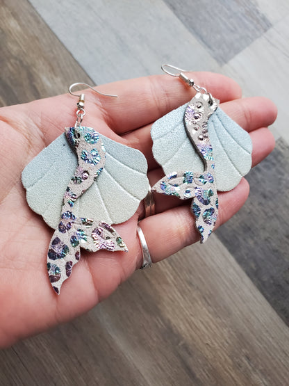 Under The Sea Genuine leather earrings