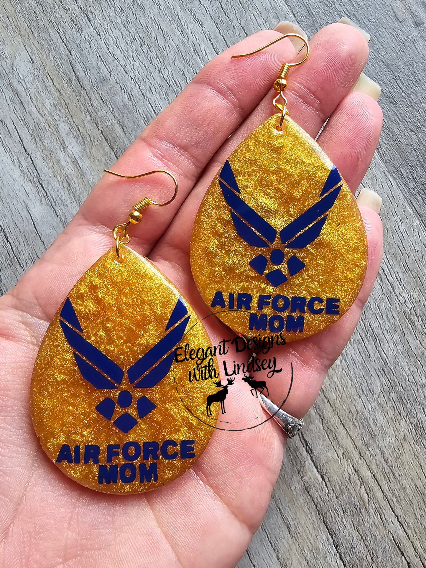 Custom Mom Resin Earrings