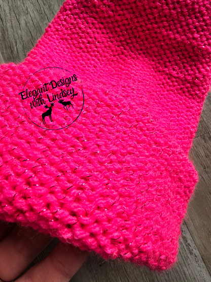 Hot Pink Twinkle Winters Hat with Pom