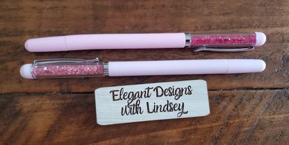 Pink rhinestone pen