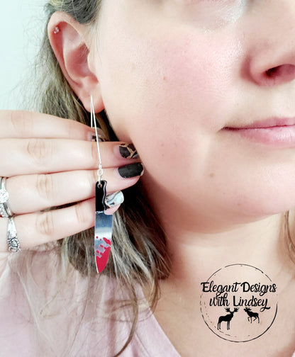 Knife Acrylic Earrings