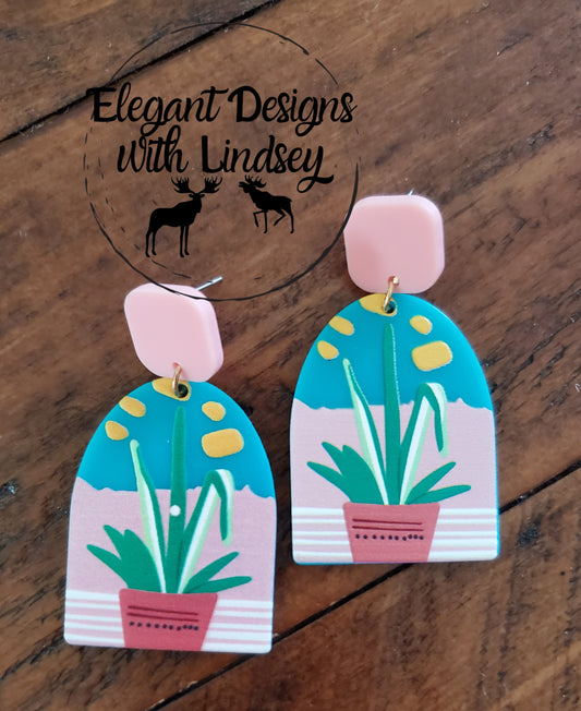 Plant Acrylic Earrings