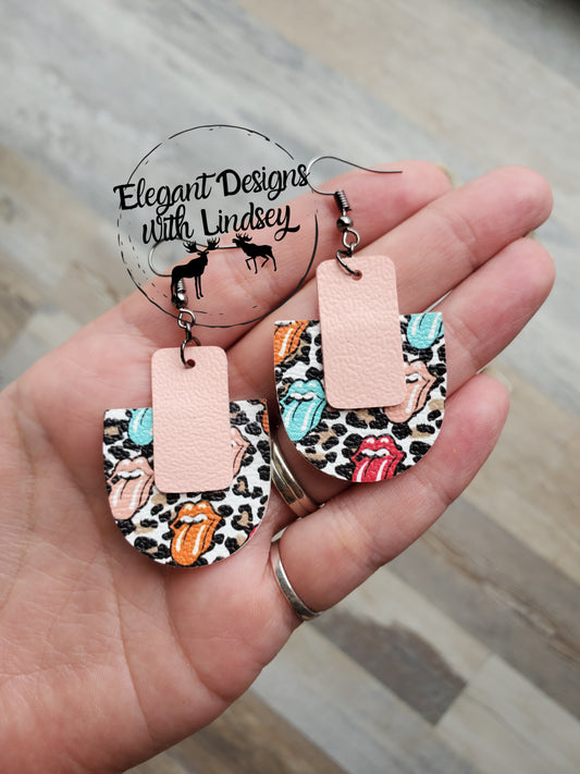 Rock & Roll Faux leather earrings