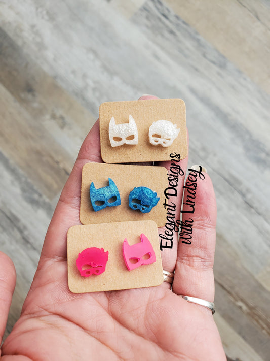 Superheroes resin studs