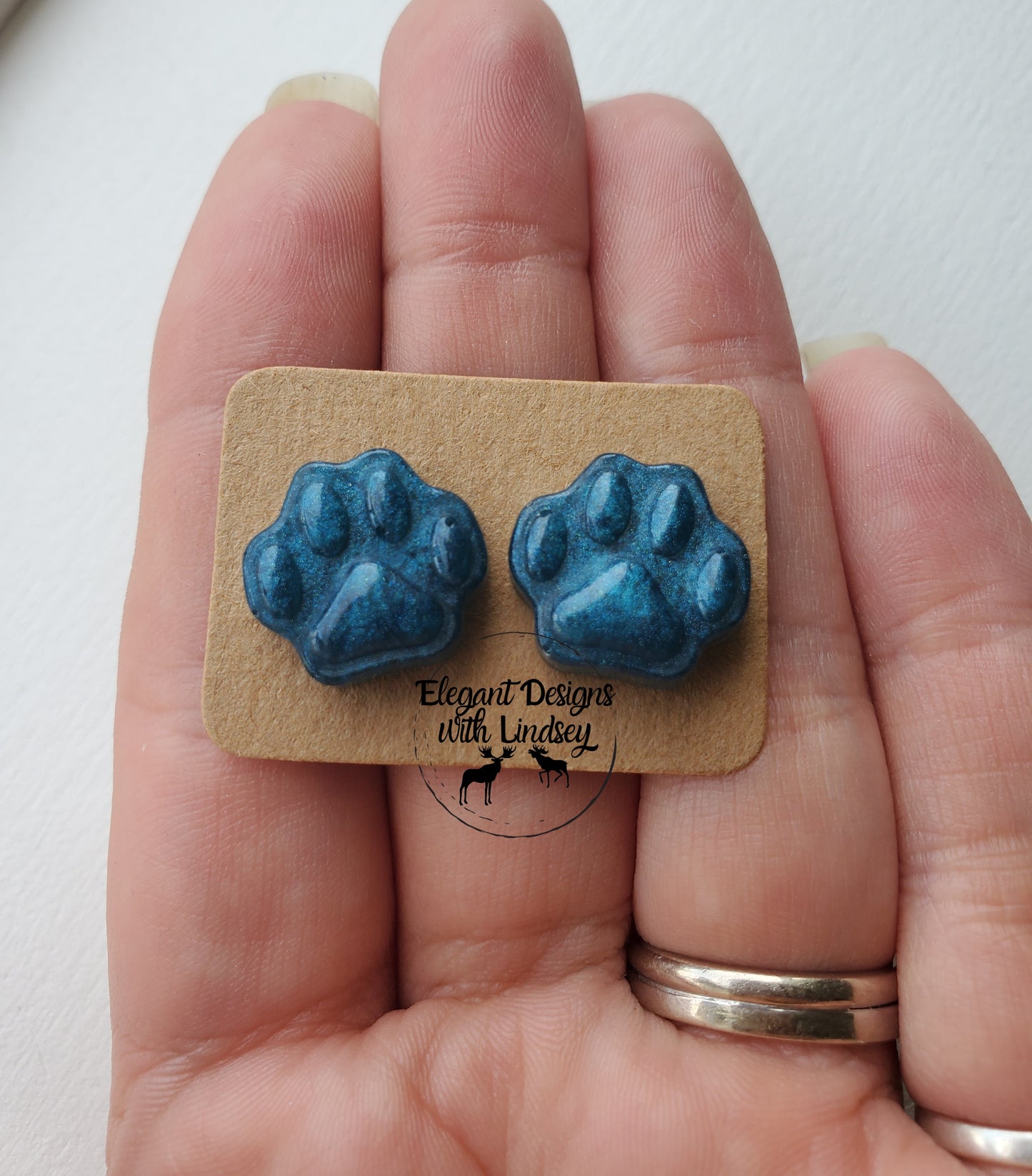PawPrints Resin Stud Earrings