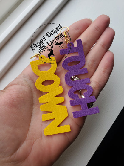 TouchDown Faux leather earrings