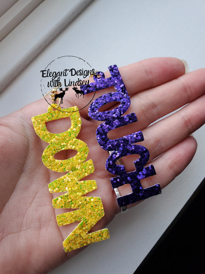 TouchDown Faux leather earrings