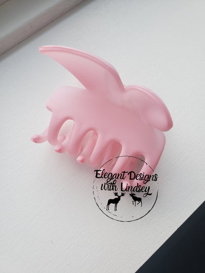 Pink Butterfly hair Clip