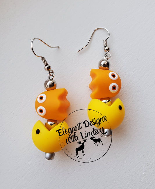 Clyde and Chomper Silicone Bead Earrings