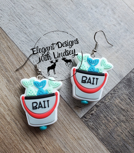 Bait Bucket Silicone Bead Earrings