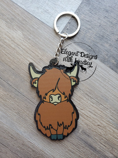 Hyland Cow Keychain