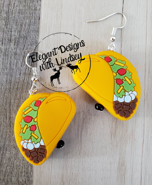 Taco Silicone Bead Earrings