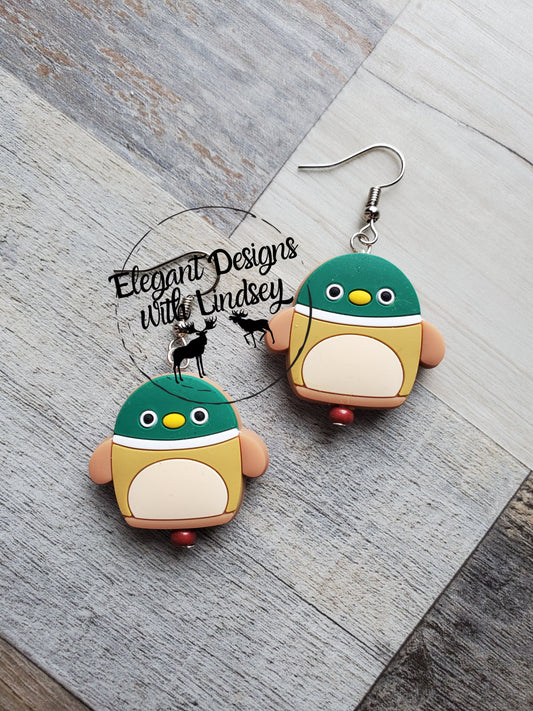 Duck Silicone Bead Earrings